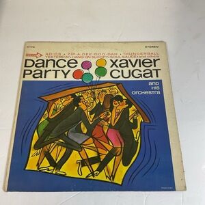 Decca Vinyl Record Stereo Dance Party Red Modern Jazz Printed‎ USA Entertaining